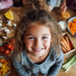 Catering for children healthy colorful meals Kids Box smiling kids table fresh ingredients